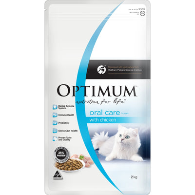 Optimum Grain Free Dry Cat Food Oral Care Chicken 2kg - Woonona Petfood & Produce