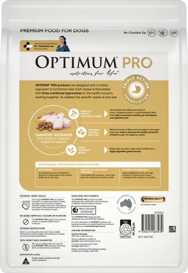 Optimum Pro Dry Dog Food Digestive Health Chicken & Rice 2.5kg - Woonona Petfood & Produce
