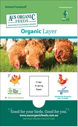 Organic Layer Pellets 20kg Aus Organic Feeds - Woonona Petfood & Produce