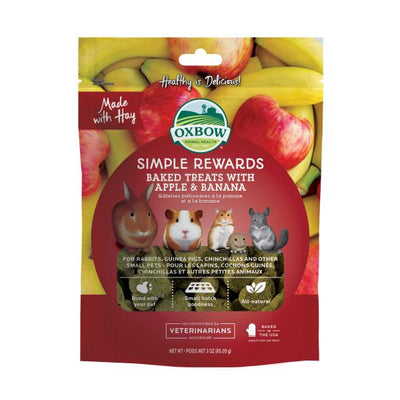 Oxbow Simple Rewards Apple And Banana 85g - Woonona Petfood & Produce