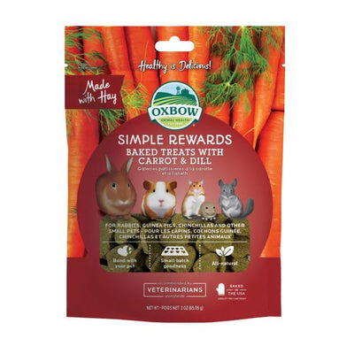 Oxbow Simple Rewards Carrot & Dill 85g - Woonona Petfood & Produce