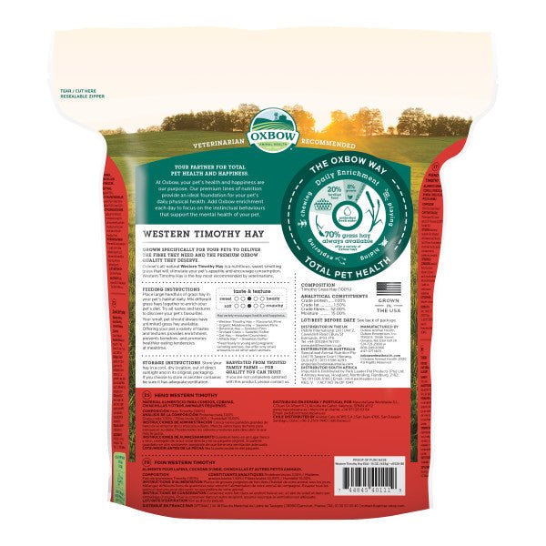 Oxbow Western Timothy Hay 425g - Woonona Petfood & Produce