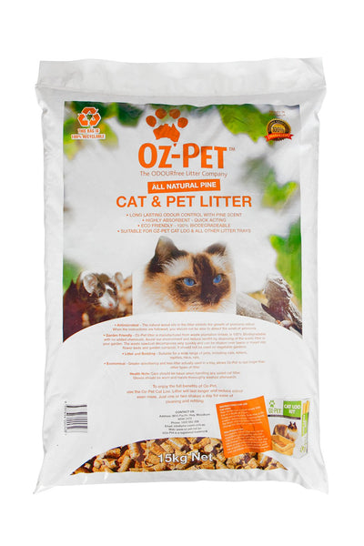 Oz Pet Pine Cat and Pet Litter 15kg - Woonona Petfood & Produce