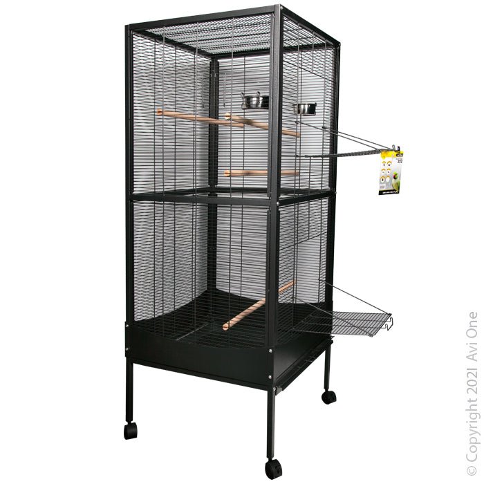 Parrot Cage 222 Black Avi One - Woonona Petfood & Produce