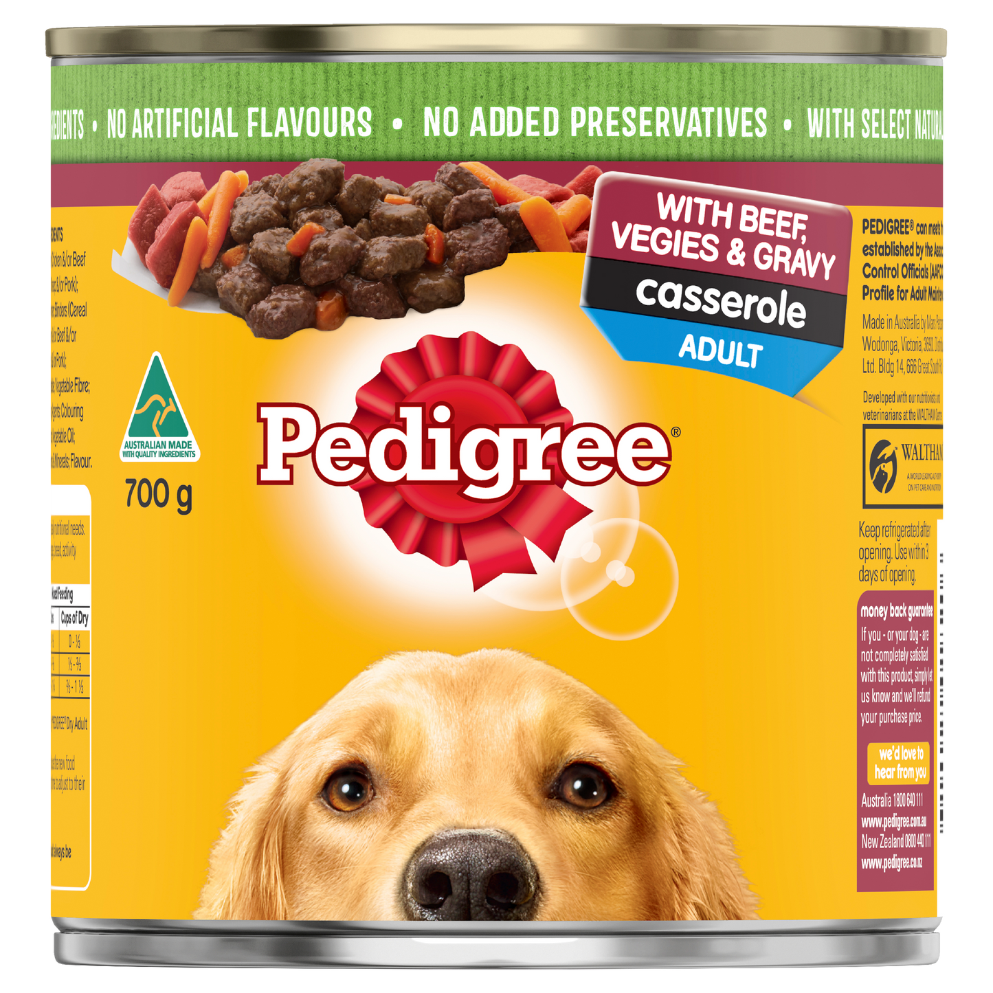 Pedigree Wet Dog Food Can Beef Casserole 700g - Woonona Petfoods
