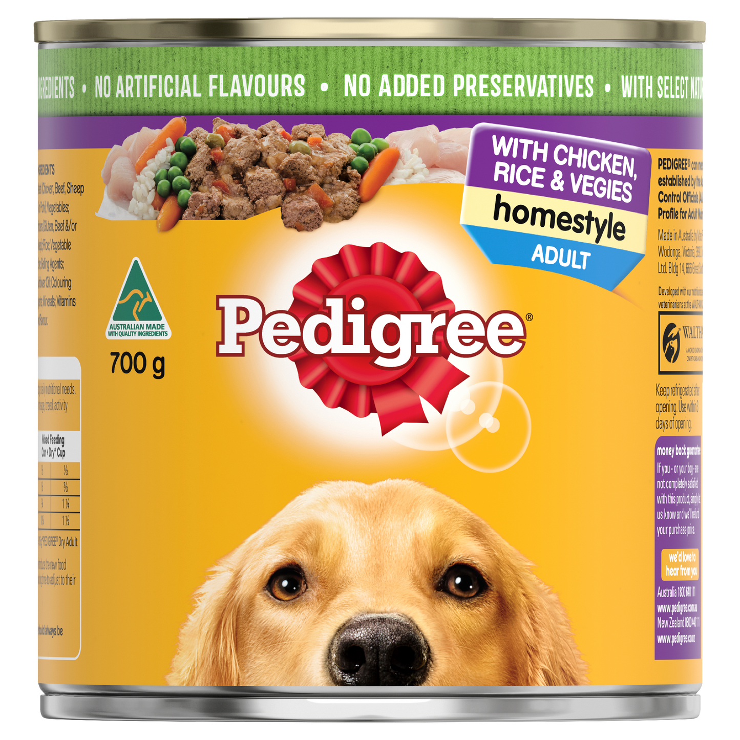 Pedigree Wet Dog Food Can Homestyle Chicken Rice and Vegetables 700g - Woonona Petfoods