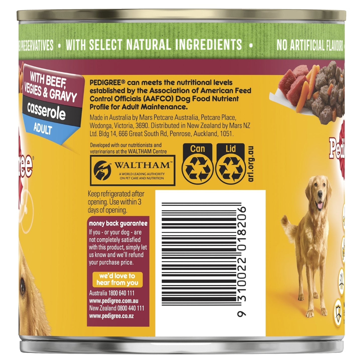 Pedigree Wet Dog Food Can Beef Casserole 700g - Woonona Petfoods