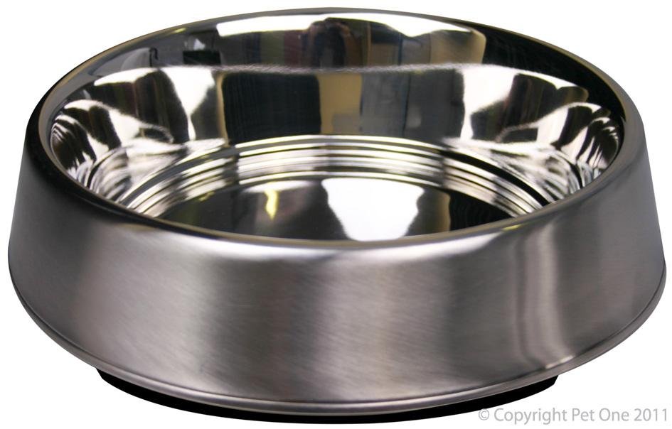 Pet One Bowl Anti Ant Anti Tip Stainless Steel - Woonona Petfood & Produce