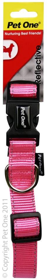Pet One Collar Reflective Nylon 40-65cm - Woonona Petfood & Produce