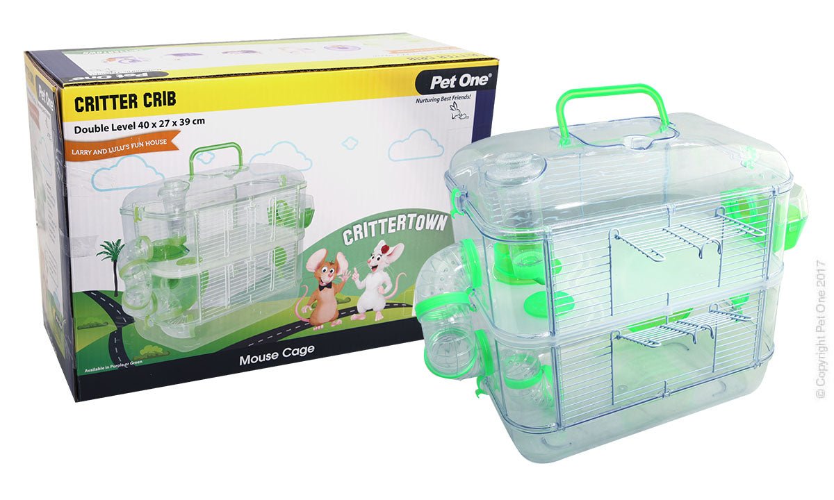 Pet One Critter Crib Mouse Habitat 2 Level - Woonona Petfood & Produce