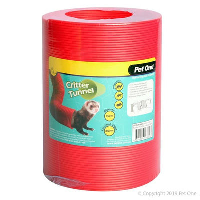 Pet One Critter Tunnel 15cm X 80cm Red - Woonona Petfood & Produce