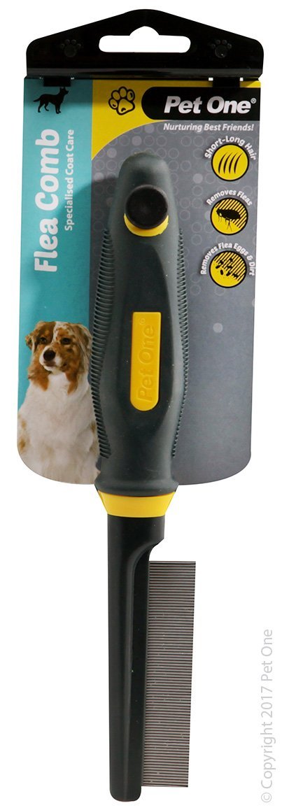 Pet One Flea Comb with Handle 80 Pins - Woonona Petfood & Produce