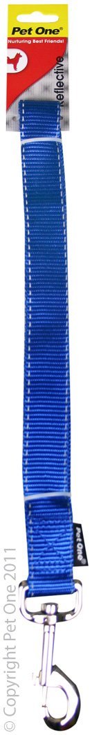 Pet One Lead Nylon Reflective 25mm 120cm - Woonona Petfood & Produce