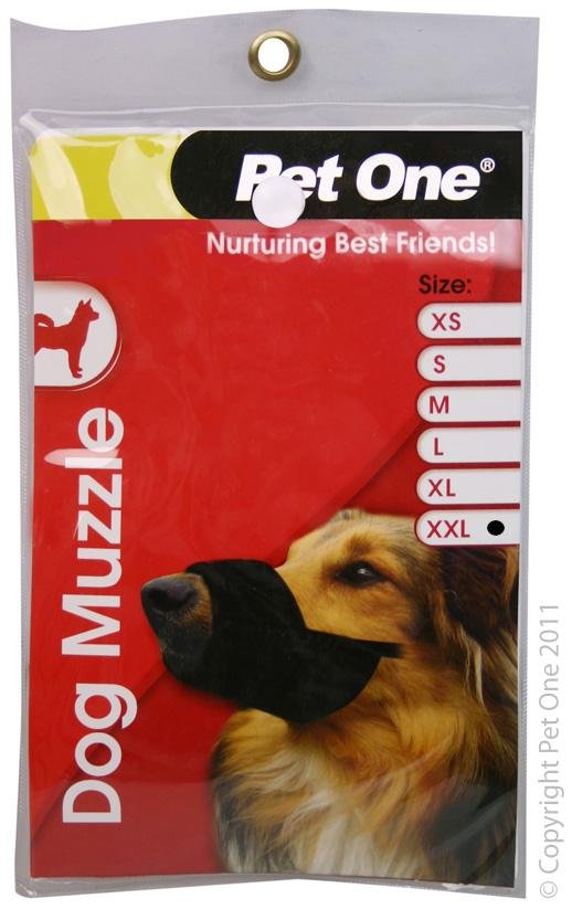 Pet One Muzzle Nylon Black - Woonona Petfood & Produce