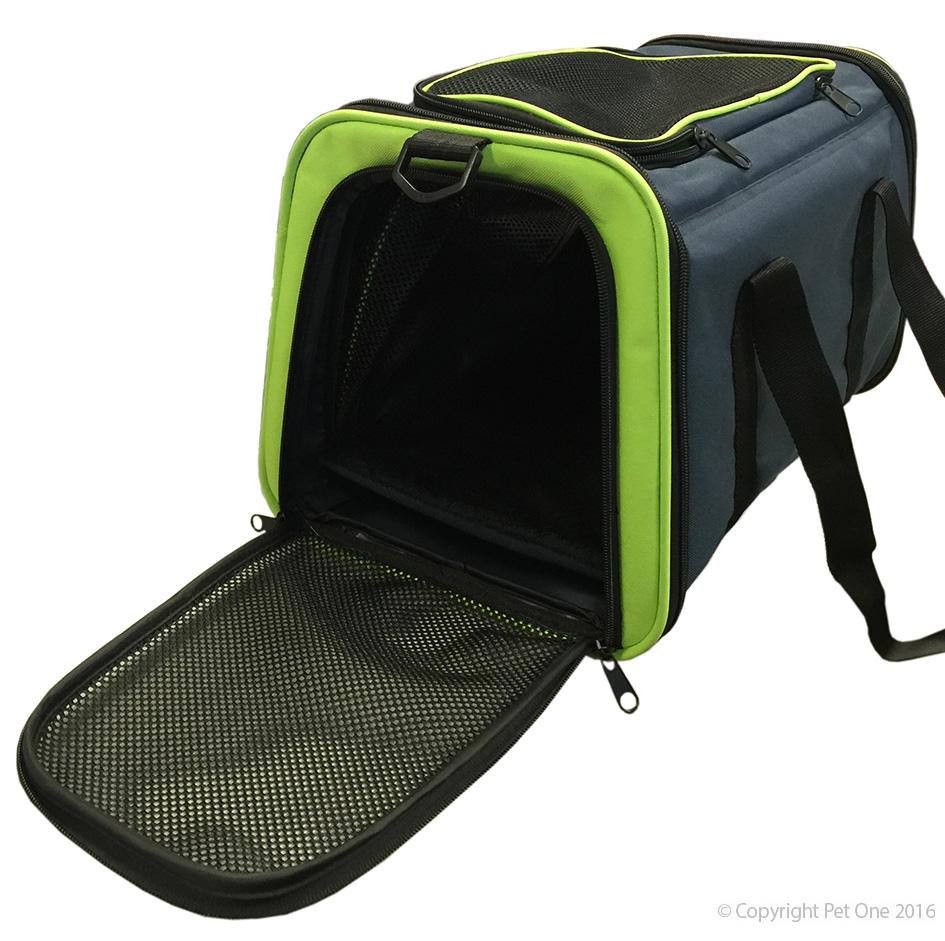 Pet One Soft Carrier Zip Out Expandable 48cm Long x 52cm Wide x 28cm High - Woonona Petfood & Produce