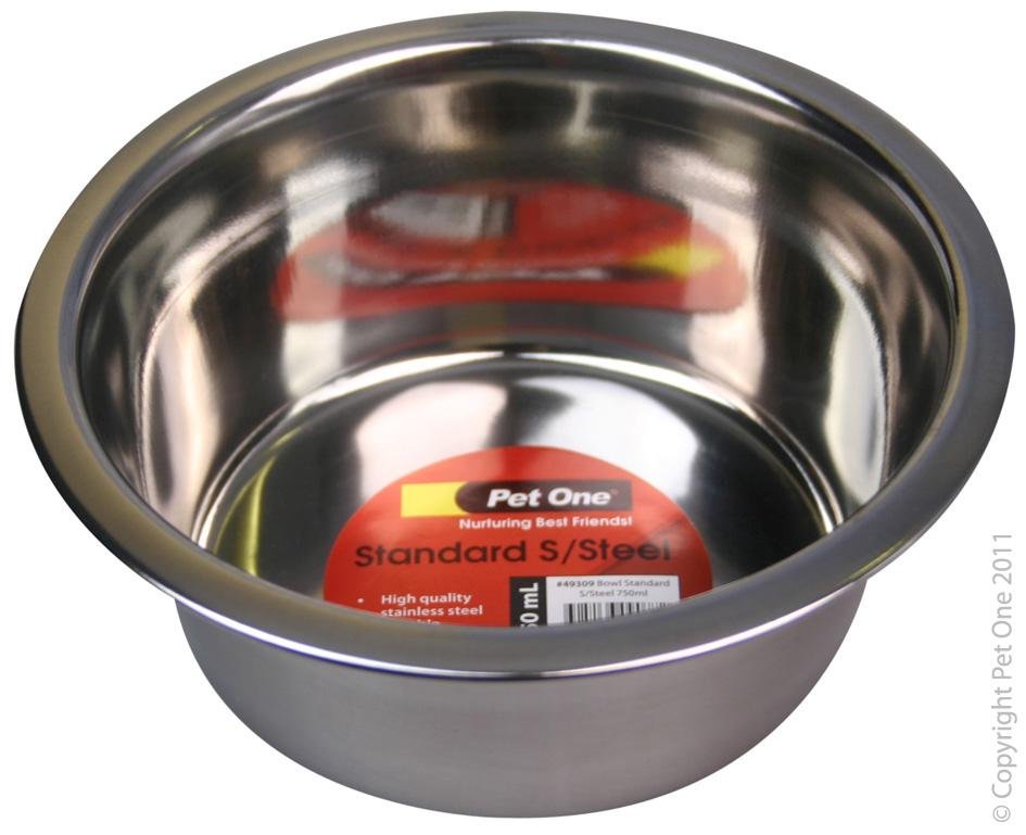 Pet One Stainless Steel Bowl - Woonona Petfood & Produce