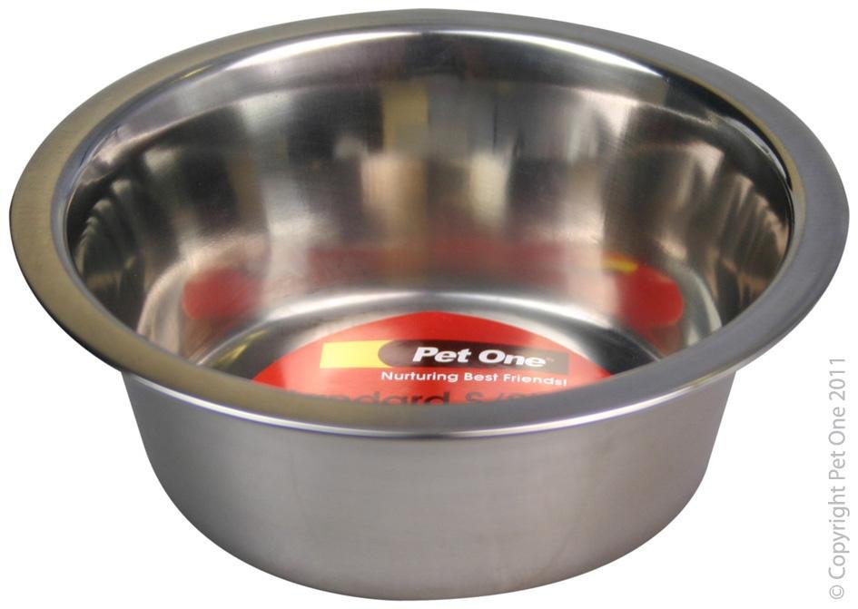 Pet One Stainless Steel Bowl - Woonona Petfood & Produce