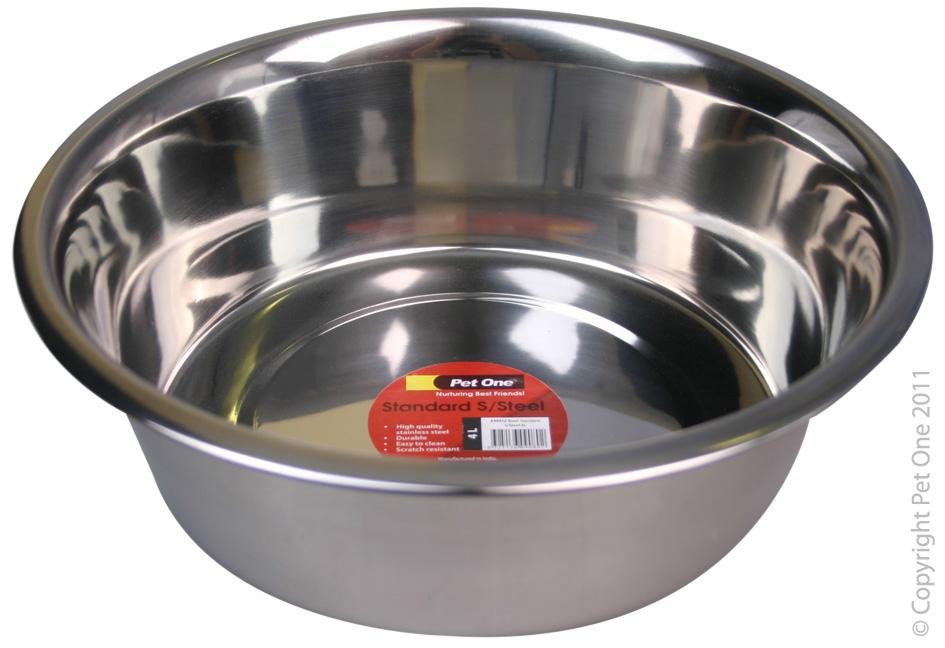 Pet One Stainless Steel Bowl - Woonona Petfood & Produce