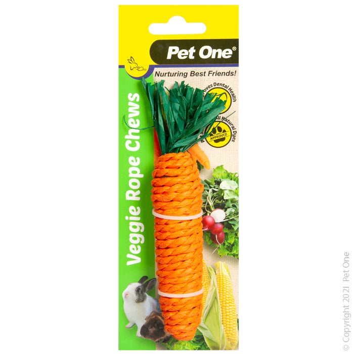 Pet One Veggie Rope Chew Carrot - Woonona Petfood & Produce