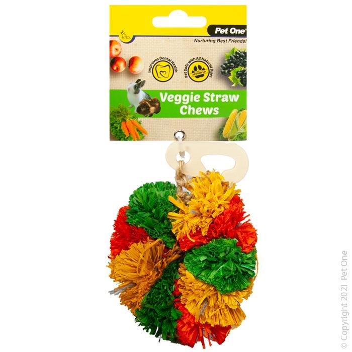 Pet One Veggie Straw Donut Hanging 9cm - Woonona Petfood & Produce