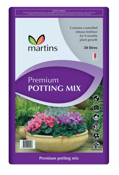 Potting Mix Premium 30 Litres Martins - Woonona Petfood & Produce