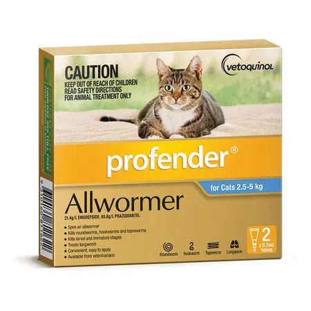 Profender 2.5kg-5kg 2 Pack - Woonona Petfood & Produce