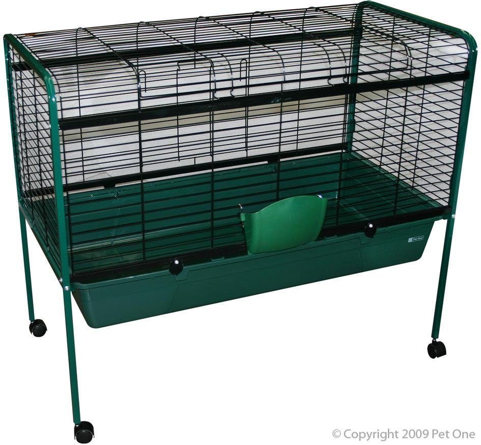 Rabbit Hutch on Wheels 105cm x 53cm x 90cm Pet One - Woonona Petfood & Produce