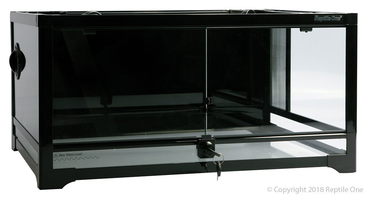 Reptile One Glass Hinged Door Terrarium RTF-600HL 60x45x30cm - Woonona Petfood & Produce