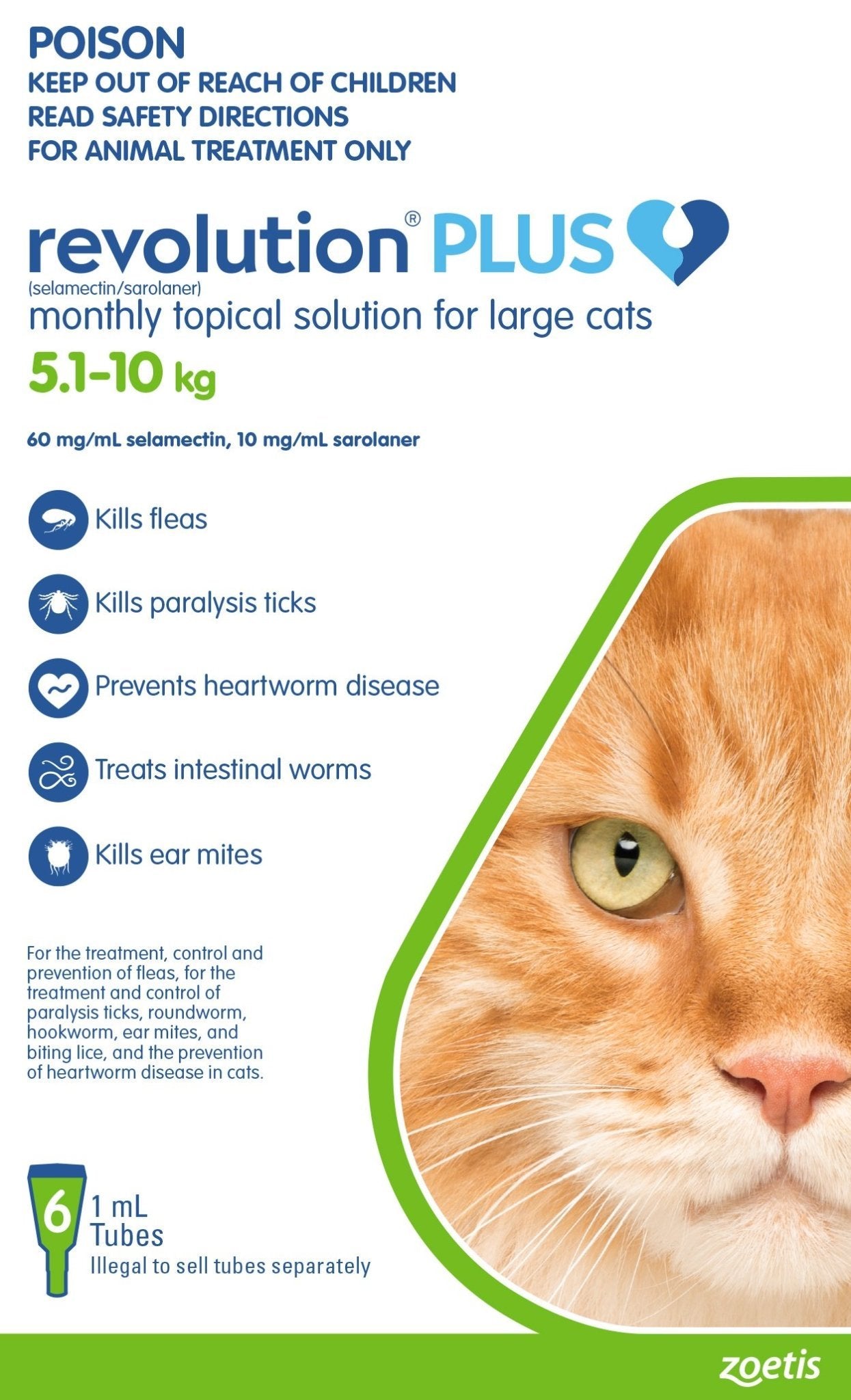 Revolution Plus For Cats 5-10kg - Woonona Petfood & Produce