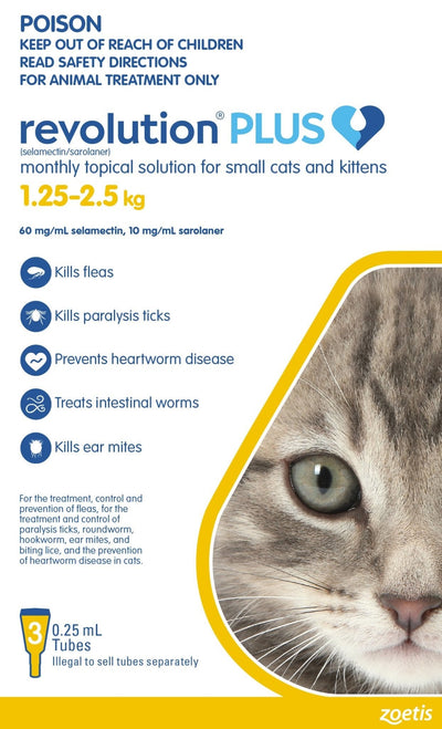 Revolution Plus For Kittens 3 Pack 1.25kg To 2.5kg