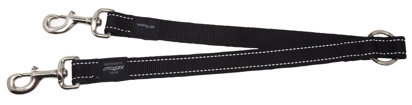 Rogz Classic Splitter Black - Woonona Petfood & Produce