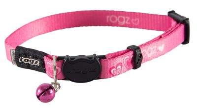 Rogz Kiddycat Safeloc Collar Pink Hearts