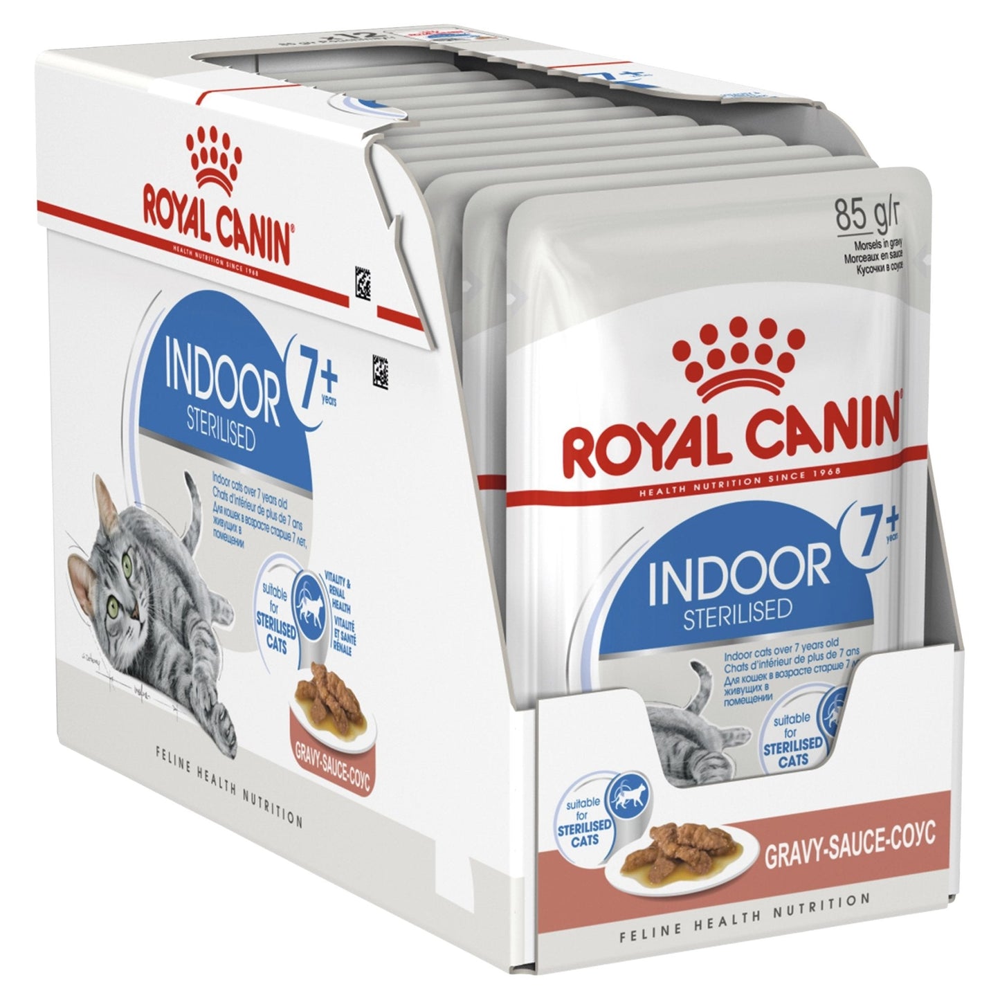 Royal Canin Cat Wet Food Pouch Indoor 7+ Gravy 12x85g - Woonona Petfood & Produce