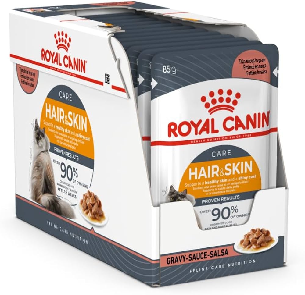 Royal Canin Wet Cat Food Hair and Skin Gravy 12x85g - Woonona Petfood & Produce