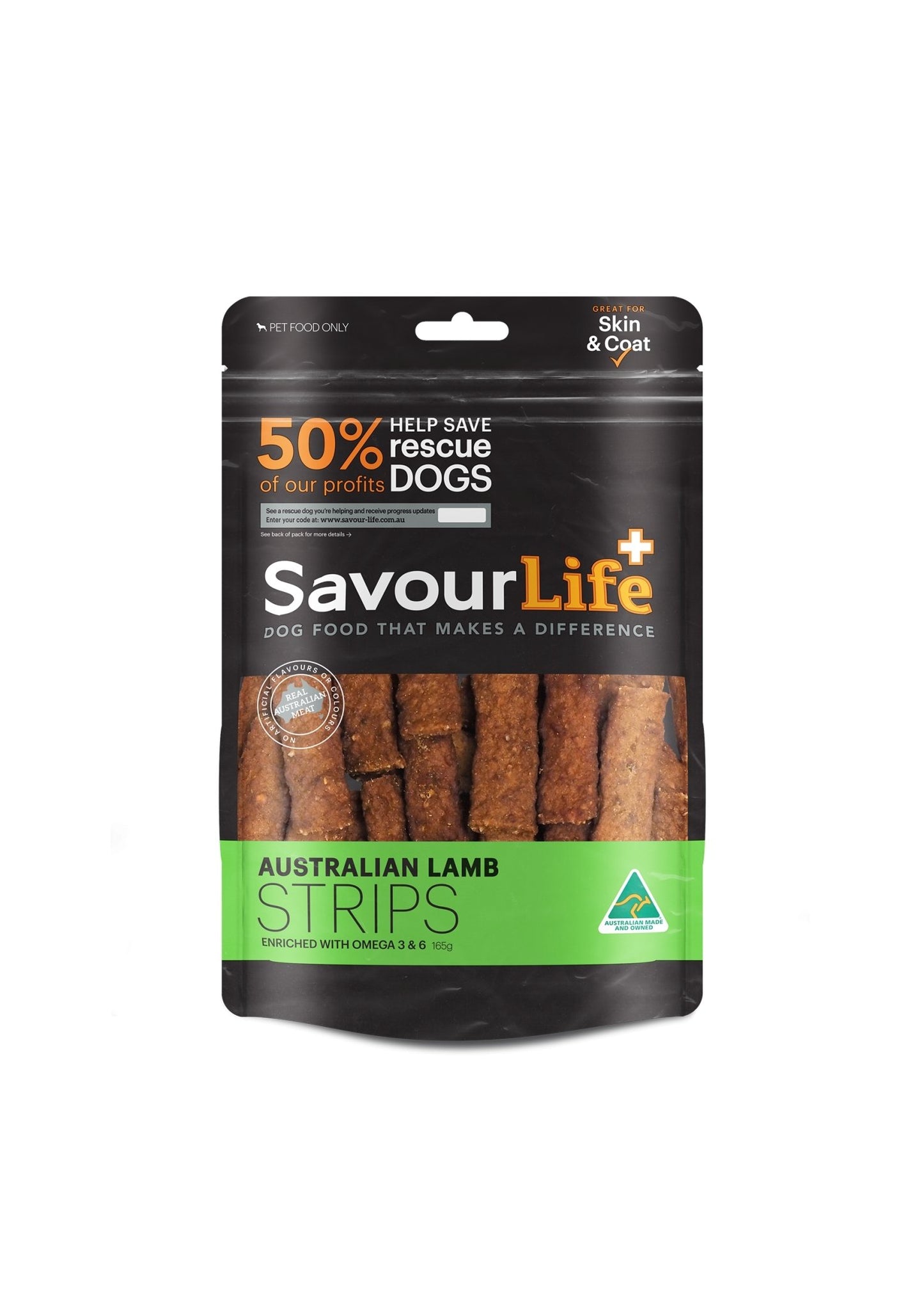 SavourLife Australian Made Lamb Strips 165g - Woonona Petfood & Produce