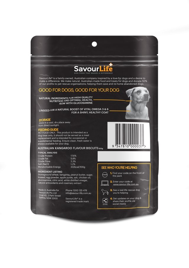 SavourLife Biscuits 500g Kangaroo - Woonona Petfood & Produce