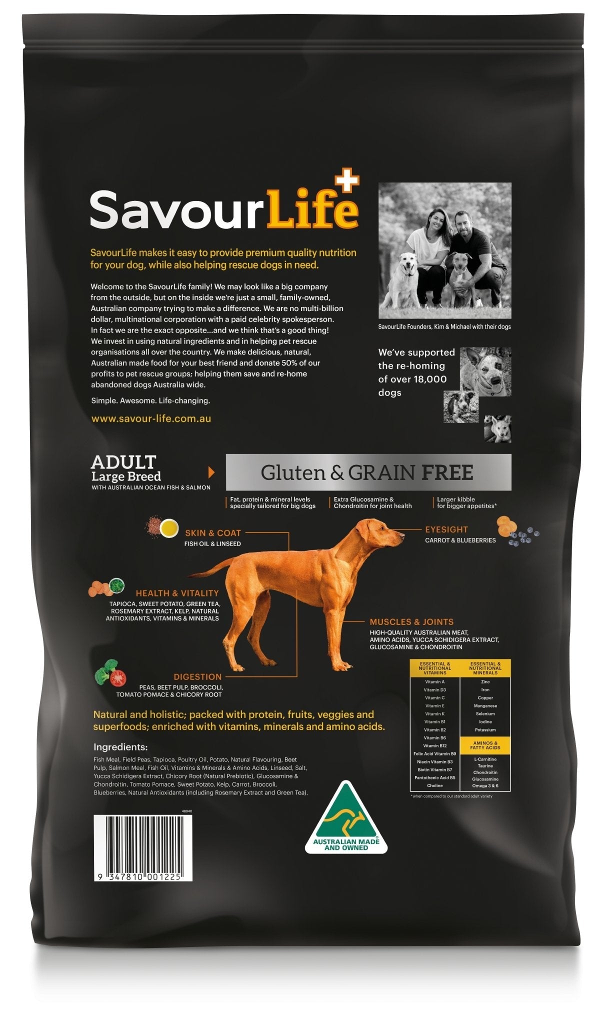 SavourLife Grain Free Adult Large Breed Fish 15kg - Woonona Petfood & Produce