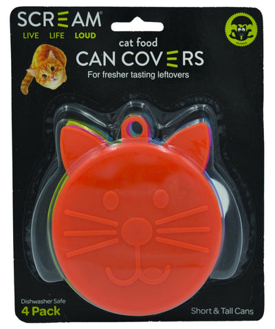 Scream Cat Food Can Cover 4 Pack