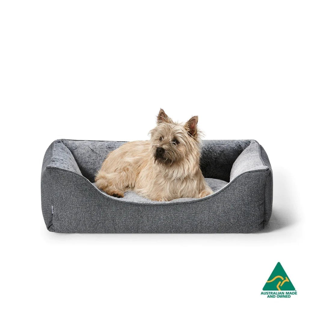 Snooza Low Front Lounger Grey Small\Medium - Woonona Petfood & Produce