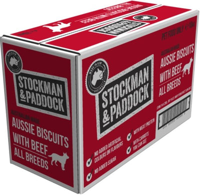 Stockman & Paddock Biscuits Beef 10kg - Woonona Petfood & Produce