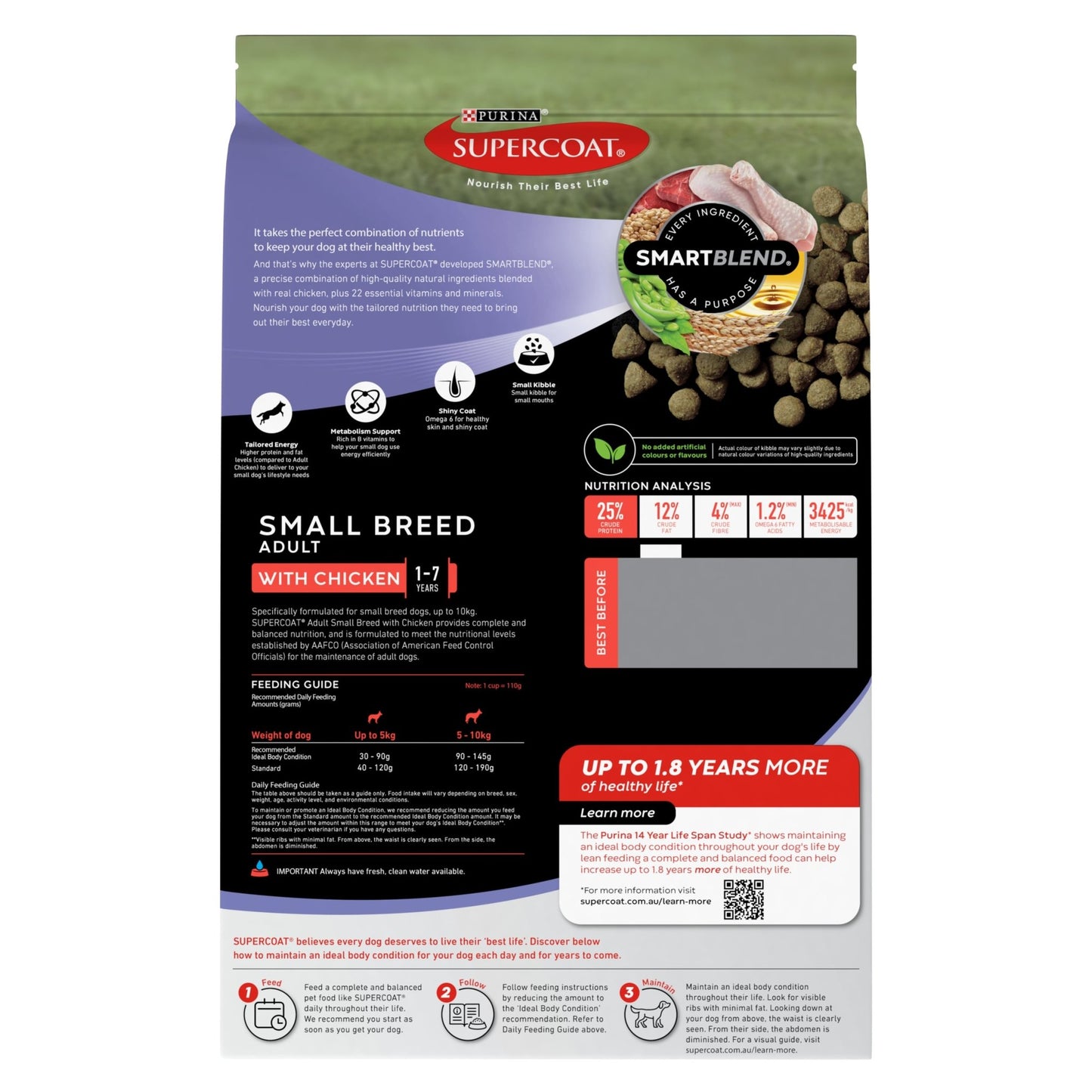 Supercoat Adult Small Breed Chicken 2.8kg Purina - Woonona Petfood & Produce