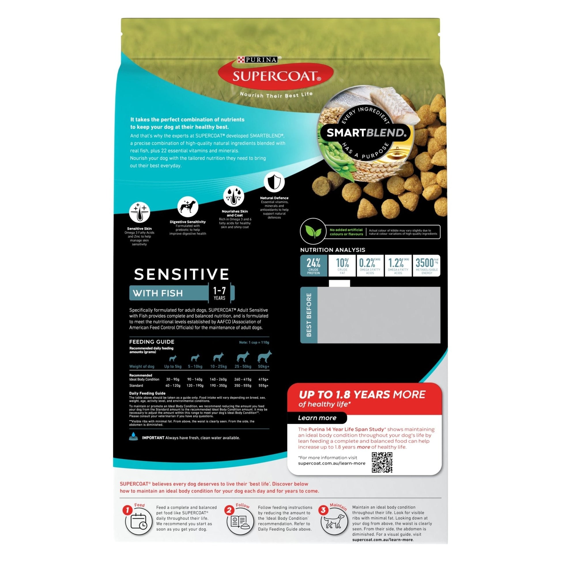 Supercoat Sensitive Fish Purina - Woonona Petfood & Produce