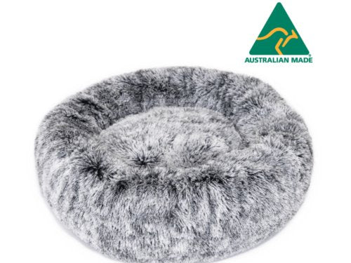 Superior Pet Bed Curl Up Cloud Calming Dog Bed Dove Grey - Woonona Petfood & Produce