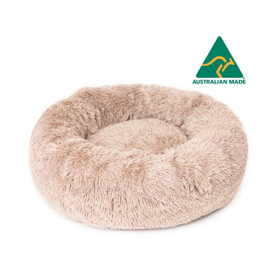 Superior Pet Bed Curl Up Cloud Calming Dog Bed Pumice - Woonona Petfood & Produce