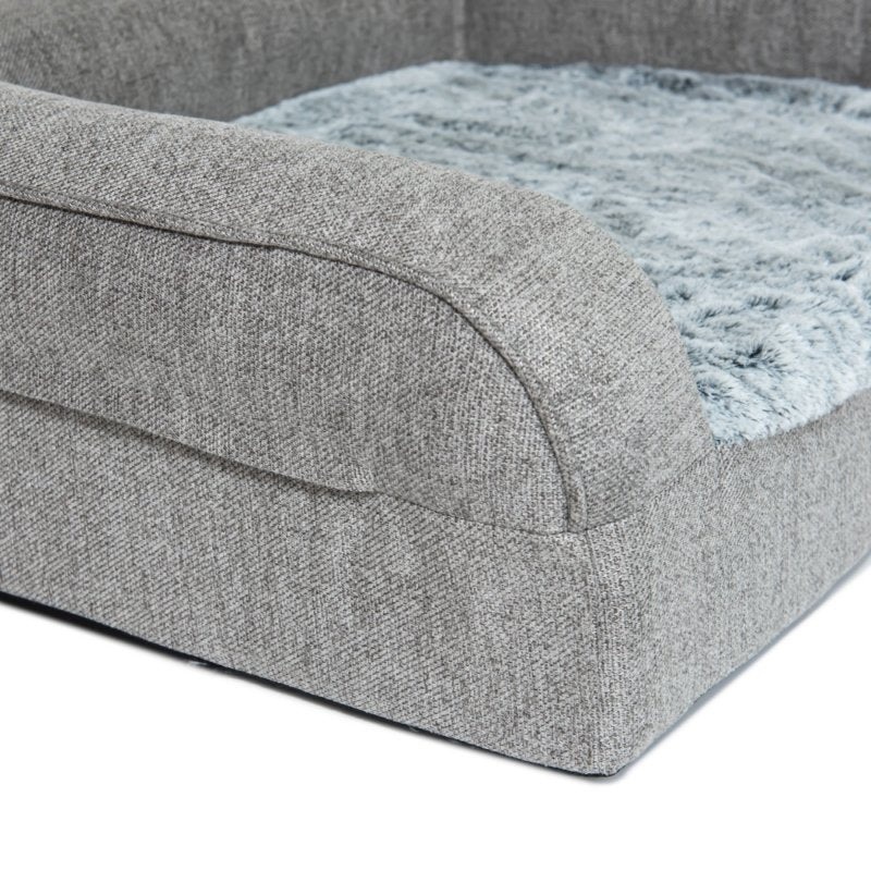 Superior Pet Bed Orthopaedic Pet Sofa Artic Faux Fur Small - Woonona Petfood & Produce
