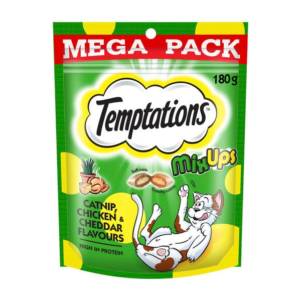 Temptaions Mix Ups Catnip,Chicken and Cheddar Flavours - Woonona Petfood & Produce