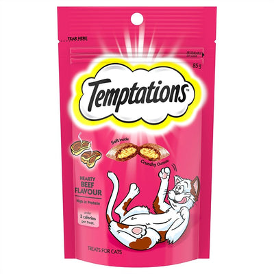 Temptations Hearty Beef 85g - Woonona Petfood & Produce