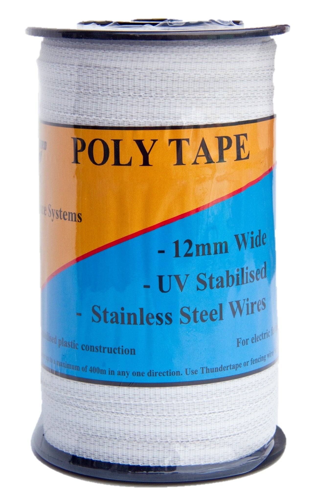 Thunderbird Poly Tape 200m White EF-40BW - Woonona Petfood & Produce