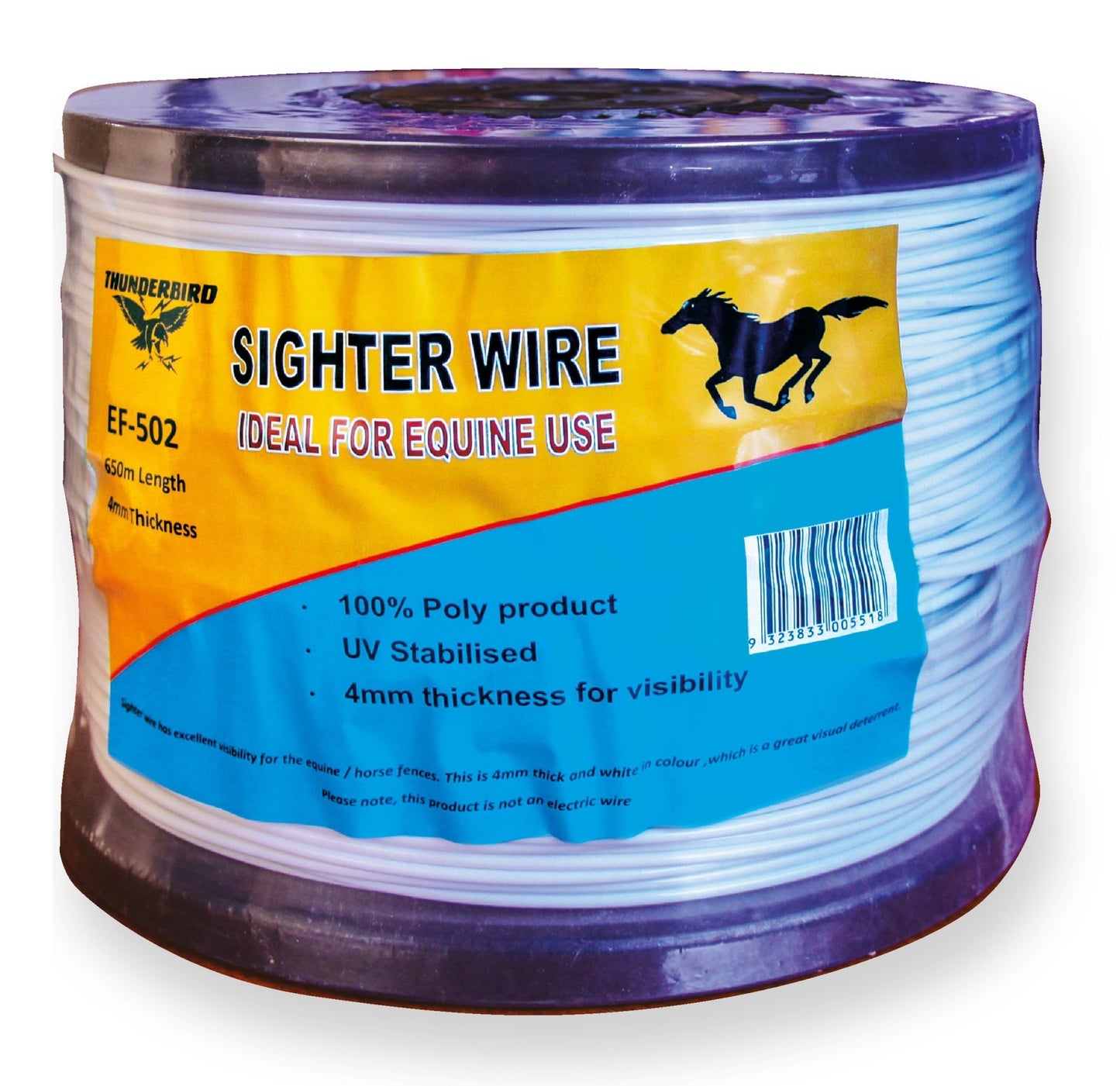 Thunderbird Sighter Wire 4mm X 650m EF-502 - Woonona Petfood & Produce