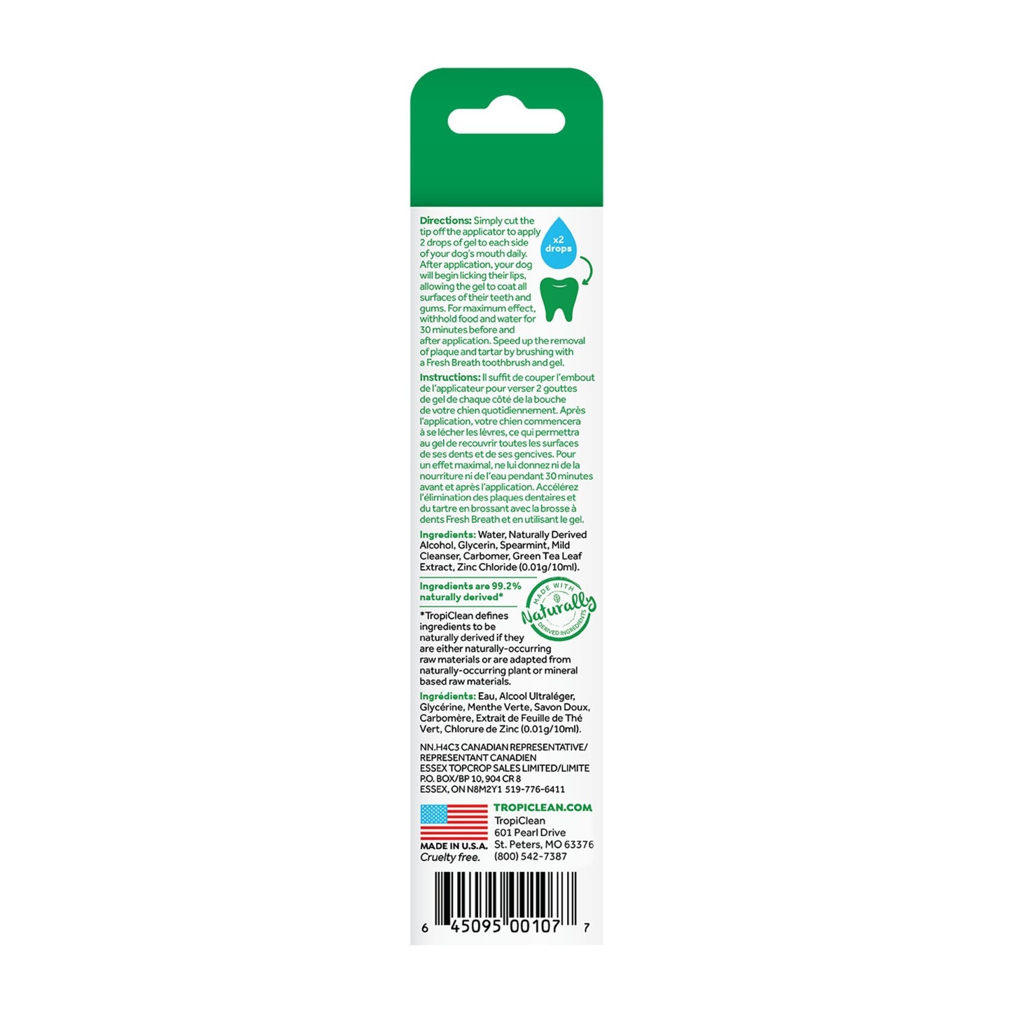 Tropiclean Fresh Breath Clean Teeth Gel - Woonona Petfood & Produce